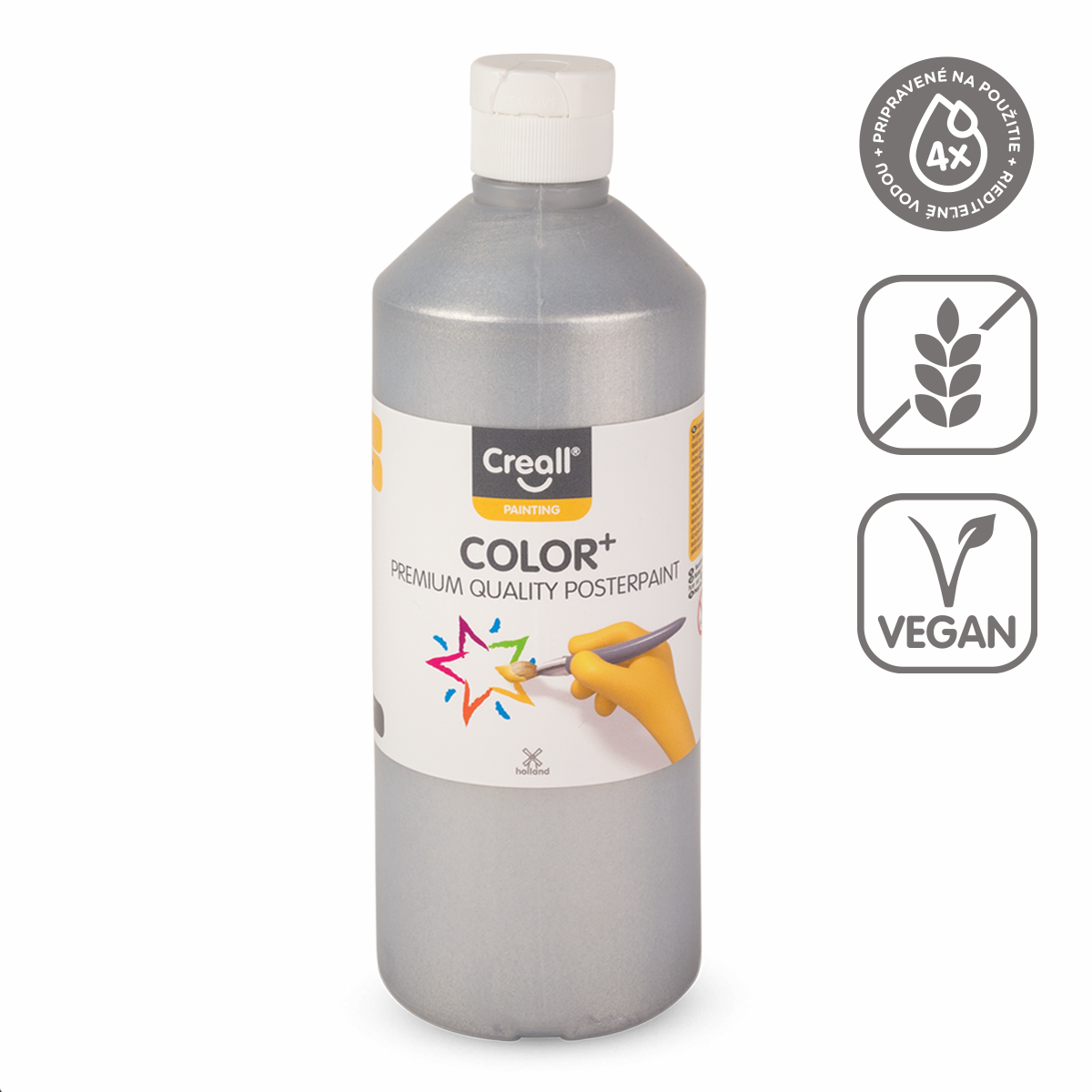 Liquid Tempera Paint Creall CREALLCOLOR 500 ml - Silver