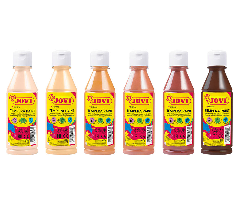 Liquid tempera paint JOVI Premium 6 x 250 ml skin tones