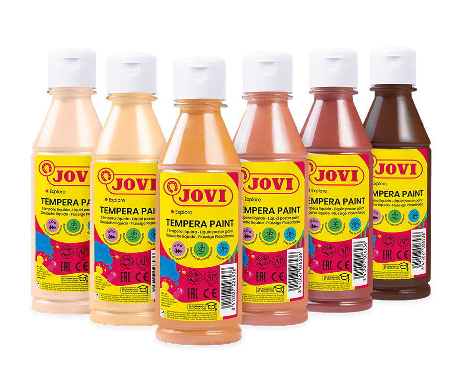 Liquid tempera paint JOVI Premium 6 x 250 ml skin tones
