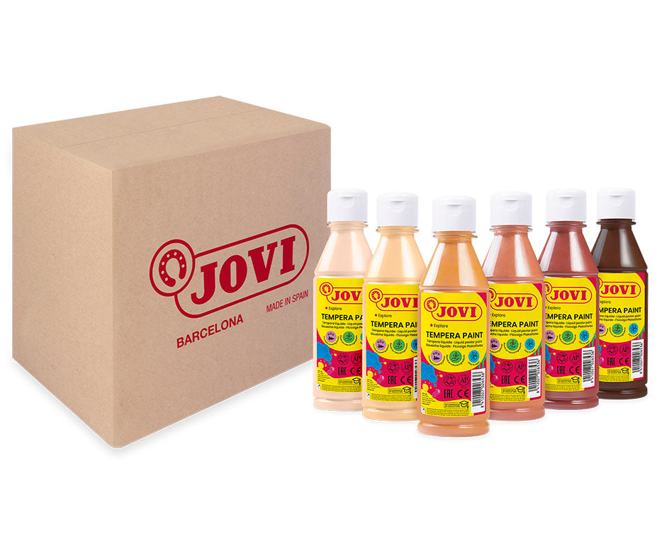 Liquid tempera paint JOVI Premium 6 x 250 ml skin tones