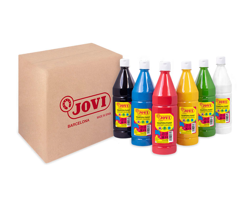 Liquid Tempera Paint Set JOVI Premium 6 x 1000 ml