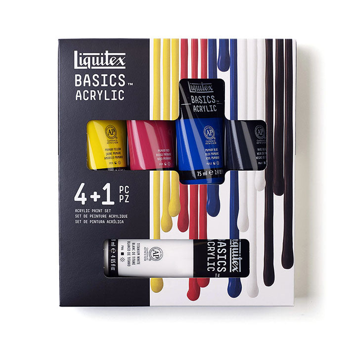 Liquitex Basics Acrylic Paint Set / 4x75 ml + 1x118 ml