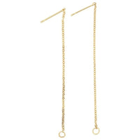 Long Stud Earrings with Loop, 1 Pair | various colors — image 1