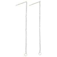 Long Stud Earrings with Loop, 1 Pair | various colors — image 2