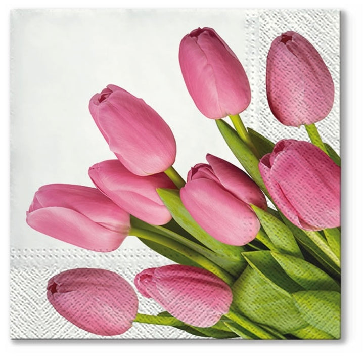 Lovely Tulips Decoupage Napkins - 1 pc