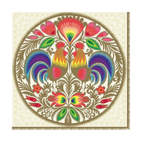 Lowicz Eco Decoupage Napkin, Round Gold Cutout - 1 pc