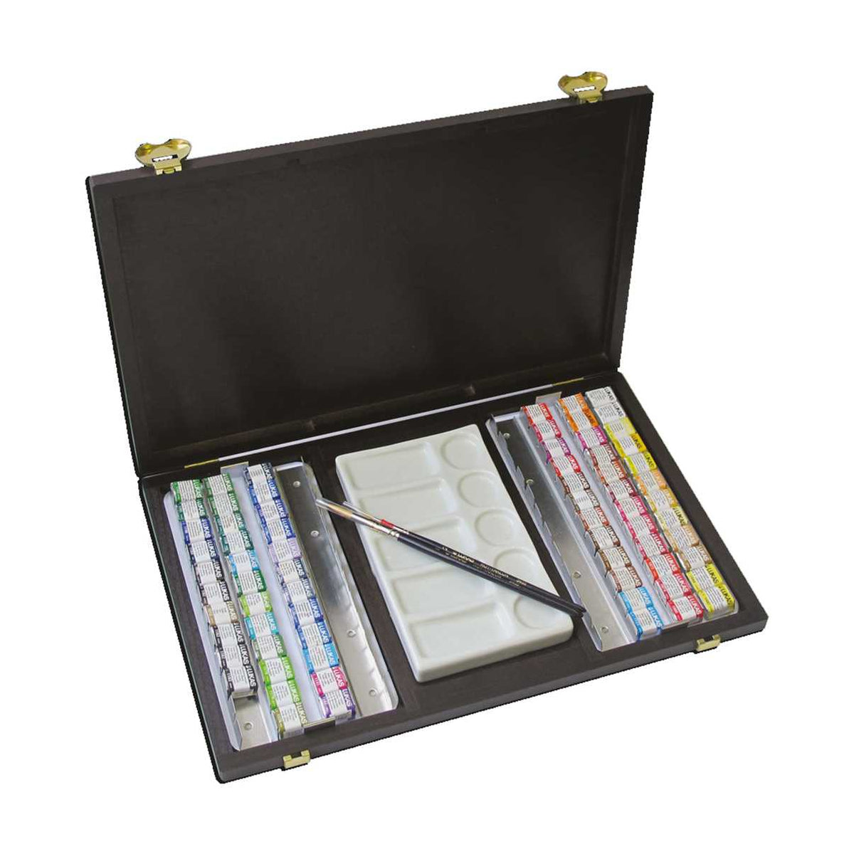 LUKAS Aquarell 1862 Watercolor Set in Box, 70 Half Pans with Accessories