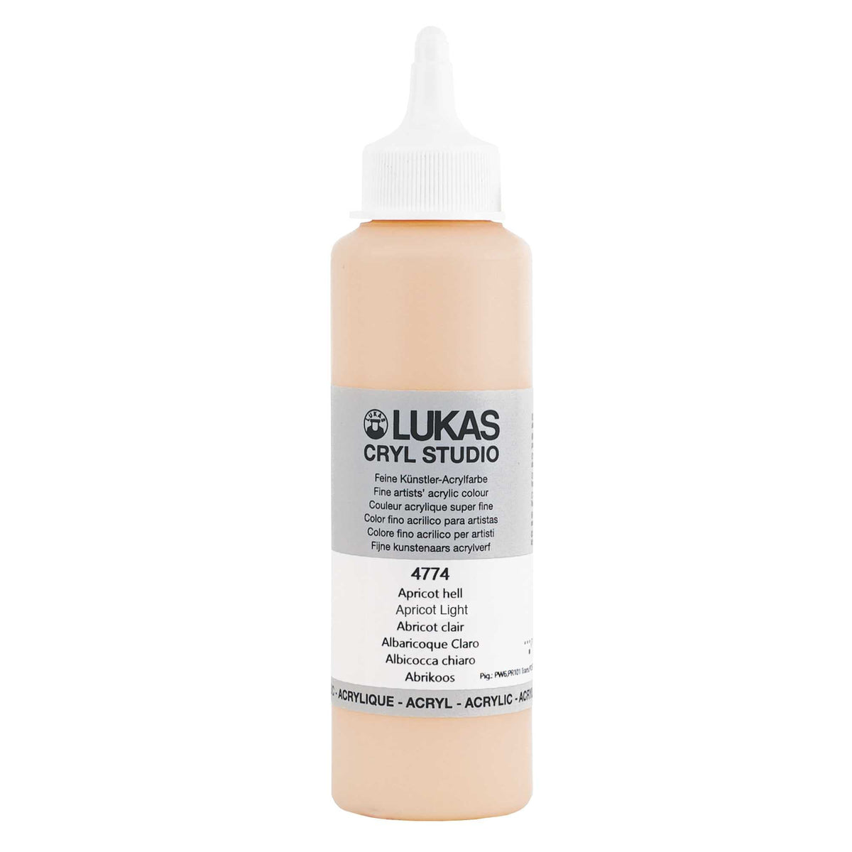 LUKAS Cryl Studio Acrylic Paint, 250 ml | Various Colors – Light Apricot
