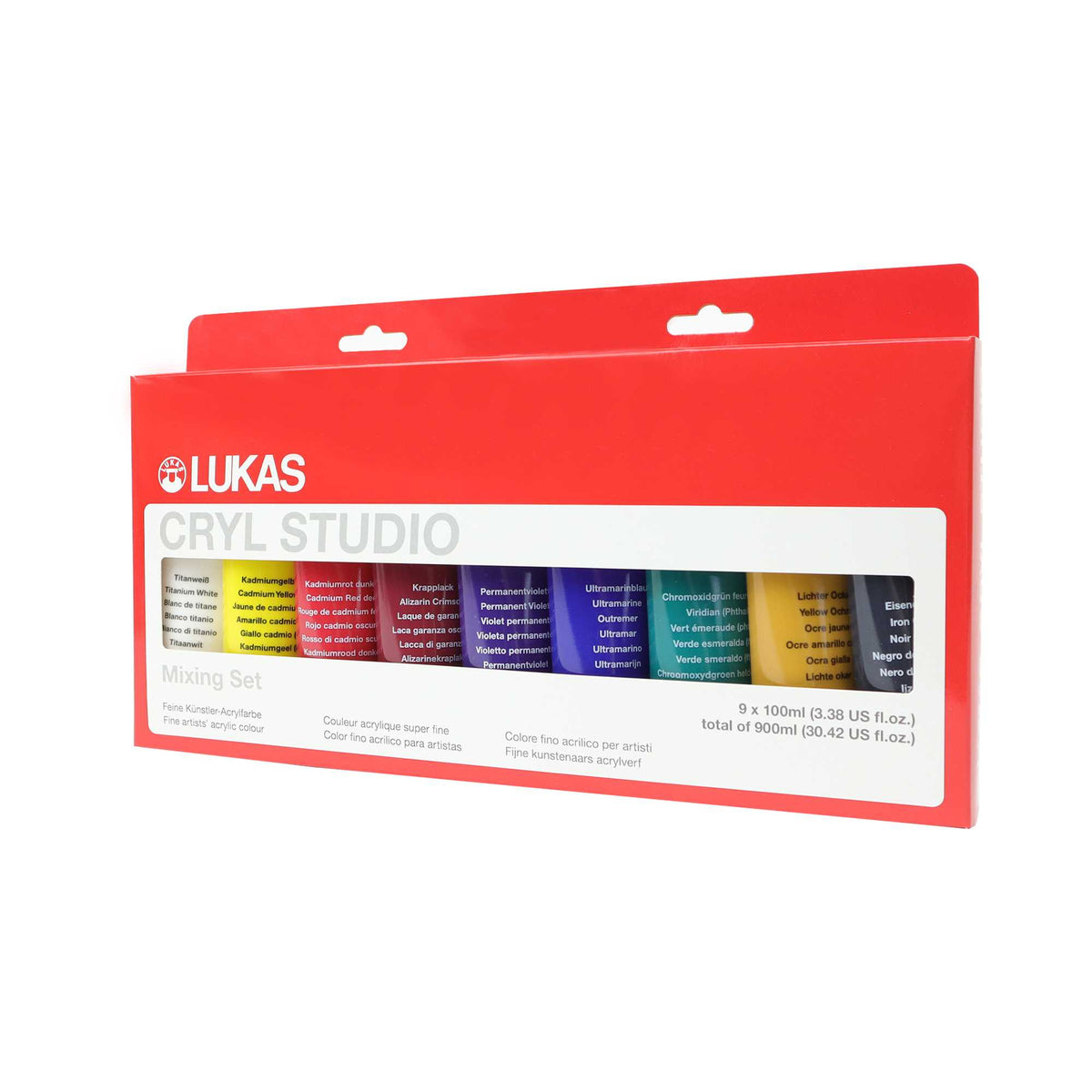 LUKAS Cryl Studio Acrylic Paint Set, 9 x 100 ml