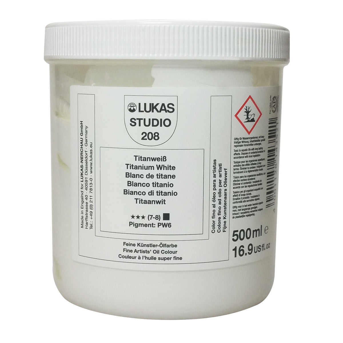 LUKAS Studio Oil Paint, 500 ml, Titanium White