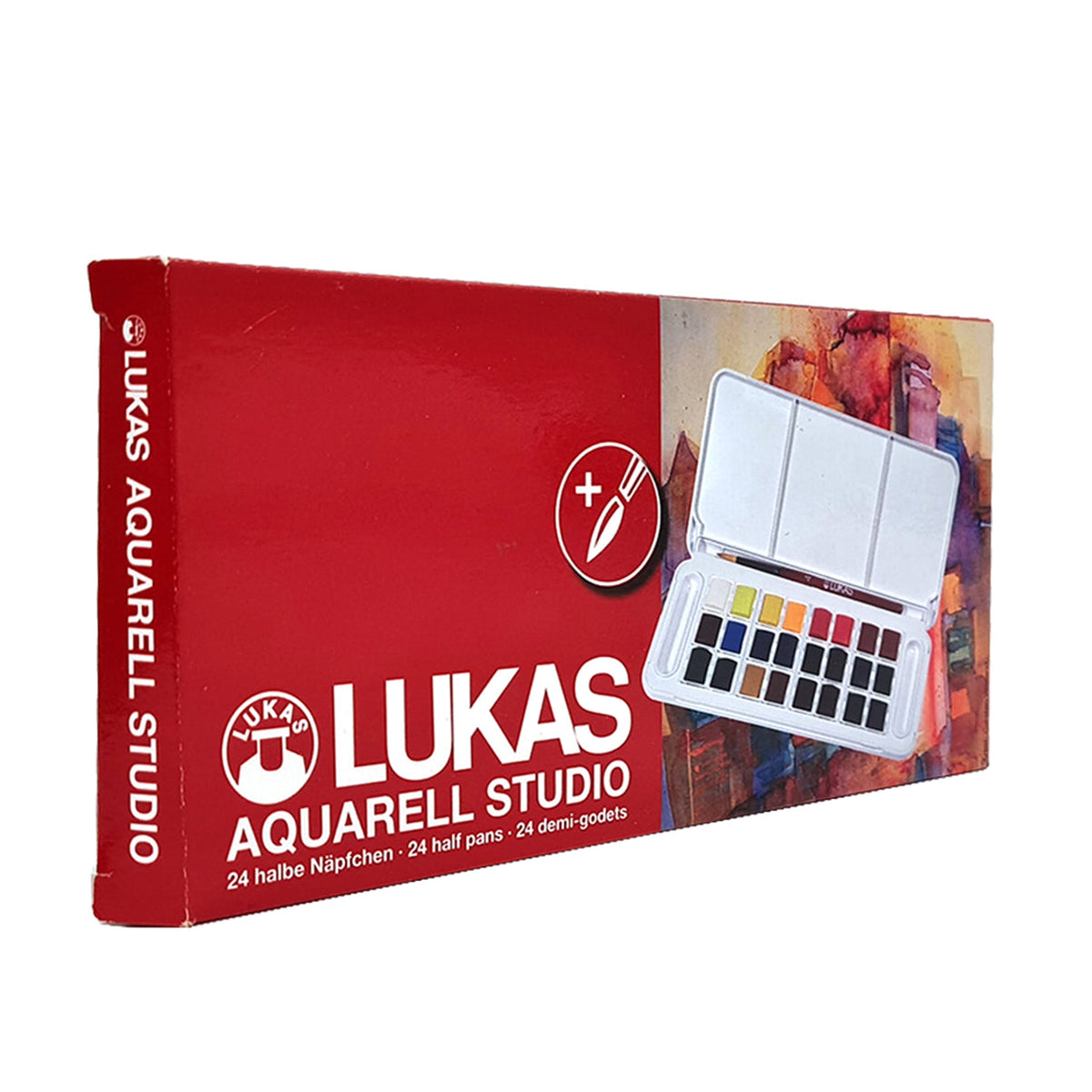 LUKAS Studio Watercolor Paint Set in Plastic Box - 24 pcs