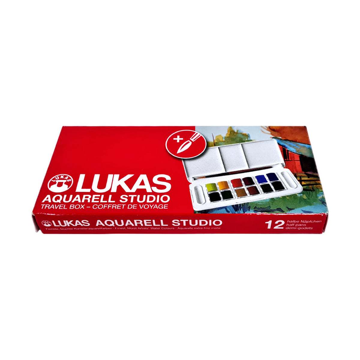 LUKAS Studio Watercolor Set in Plastic Box, 13-Piece