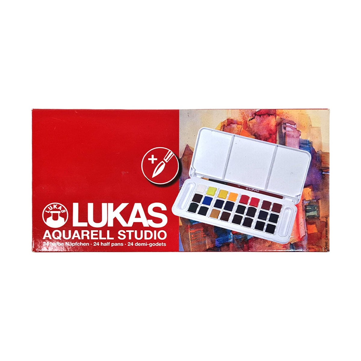 LUKAS Studio Watercolor Set in Plastic Box, Set of 24