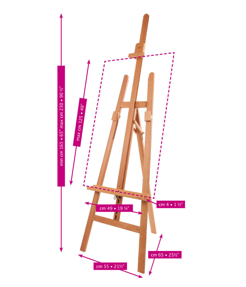 MABEF Basic Lyre Studio Easel Type A Beechwood