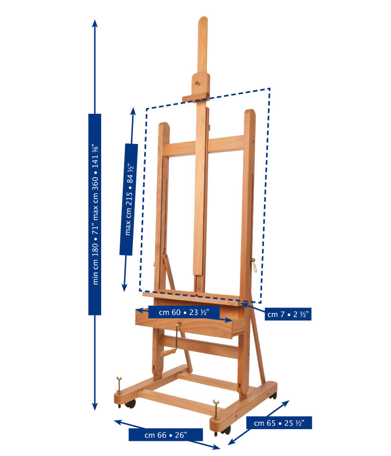MABEF H-Frame Studio Easel with Crank