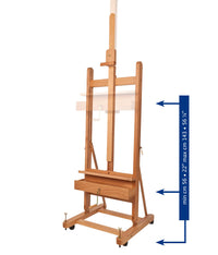 MABEF H-Frame Studio Easel with Crank