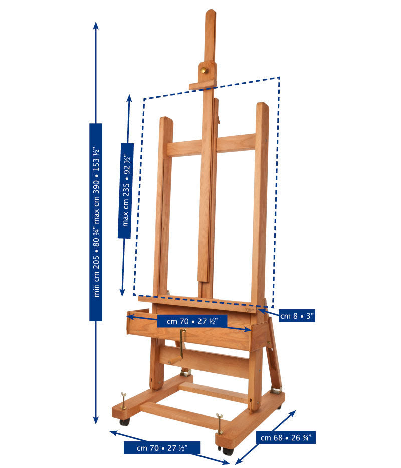 MABEF Large Studio Easel with Crank