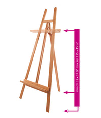 MABEF Lyre Studio Easel in Oiled Beechwood