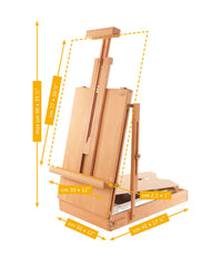 MABEF Painting Case with Tabletop Easel