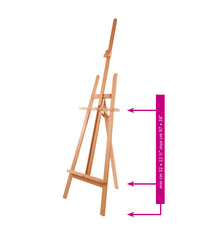 MABEF Studio Lyre Easel Basic Type A Oiled Beechwood