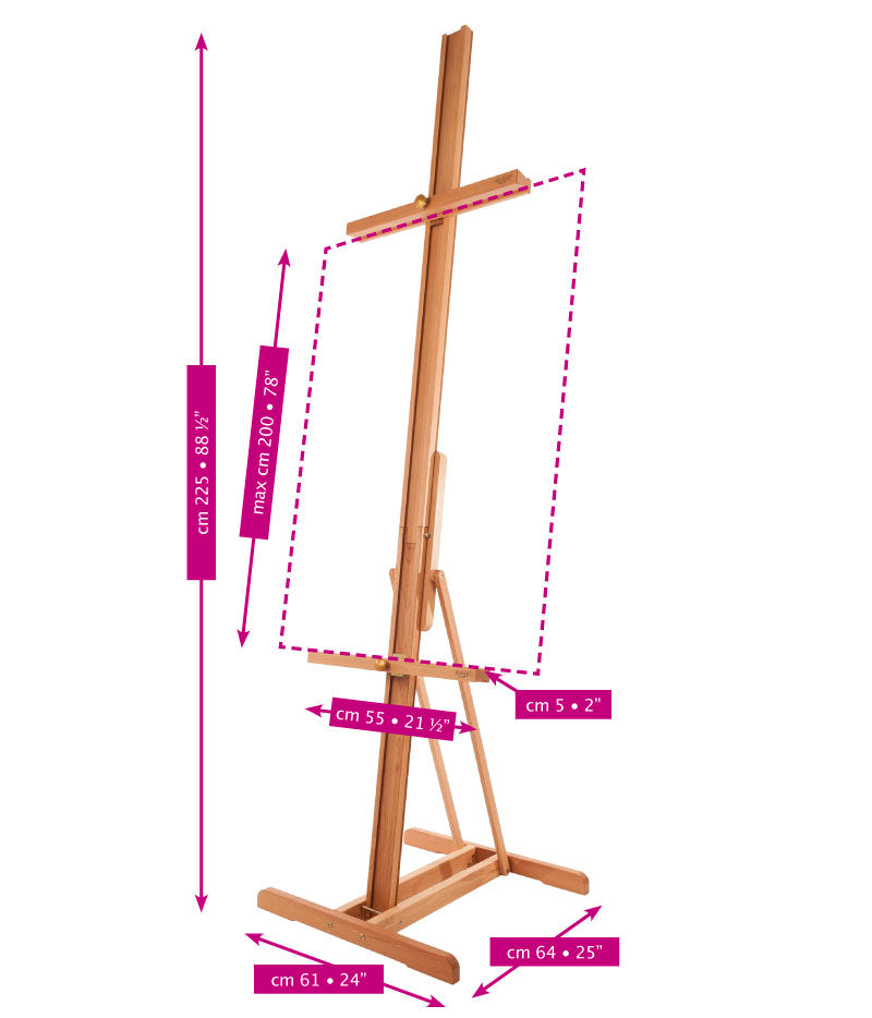 MABEF Universal Convertible Beechwood Easel