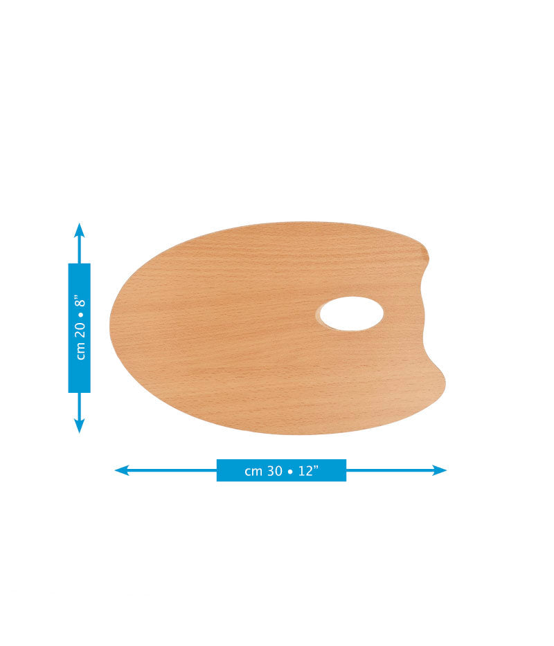 MABEF Wooden Artist Palette - Oval 20 x 30 cm