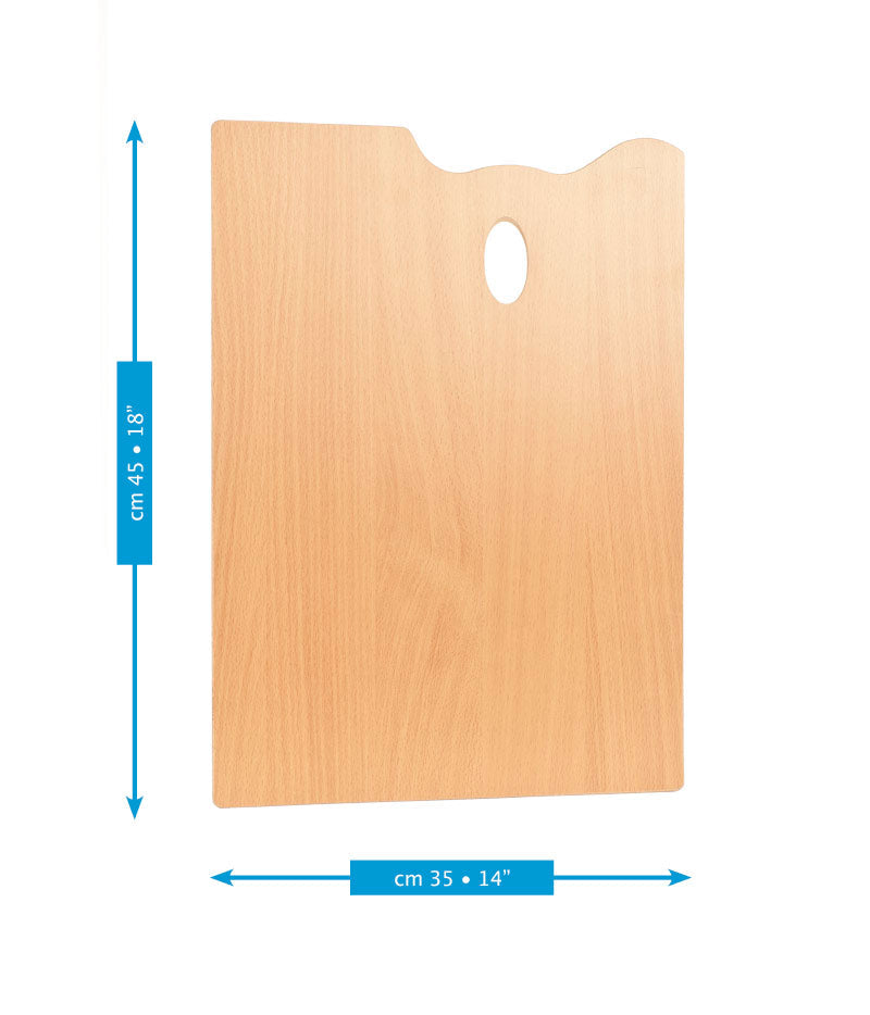 MABEF Wooden Rectangular Painting Palette, 35 x 45 cm