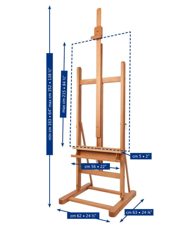 MABEF Workshop Studio Easel - Beechwood