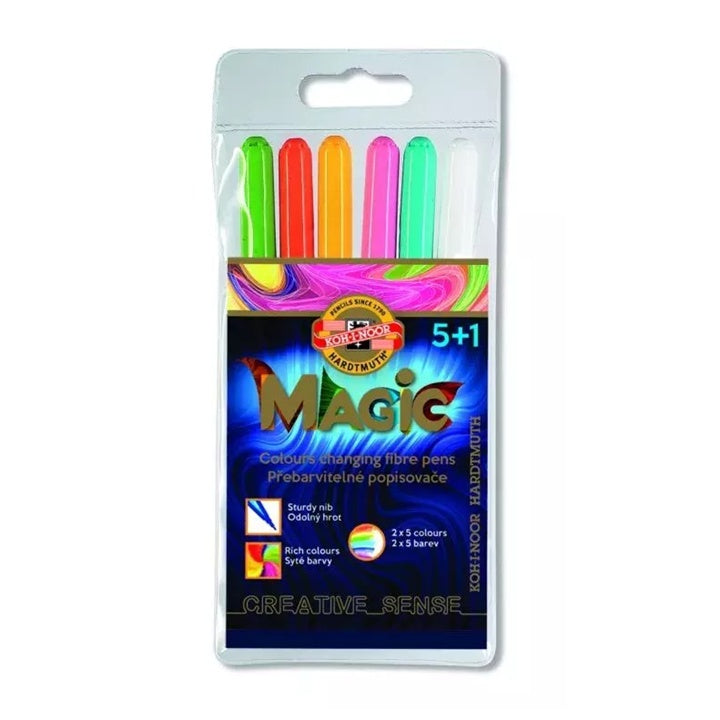 Magic Color Markers, Set of 5+1
