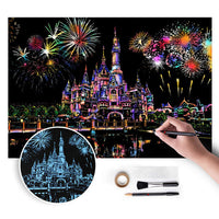 Magic Scratch Art Picture - Castle - 75x52 cm