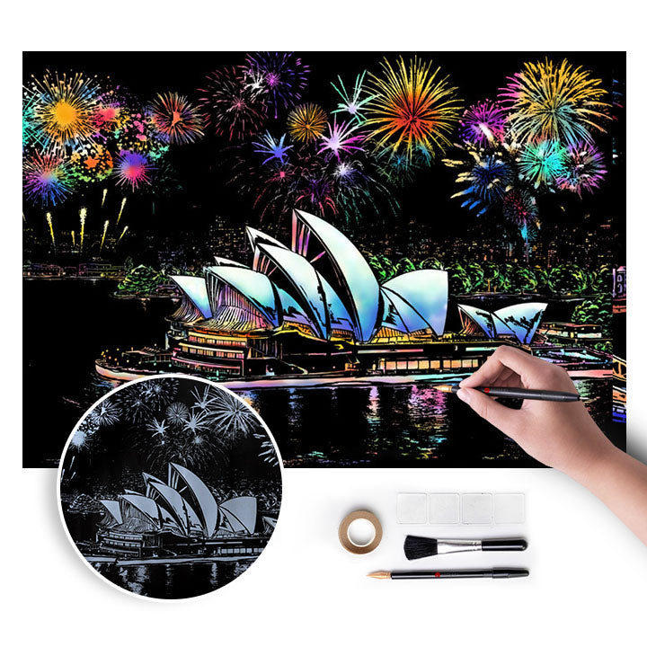 Magical Scratch Art Picture - Sydney - 75x52 cm