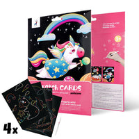 Magical Scratch-Off Pictures for Kids - Unicorn - Set of 4