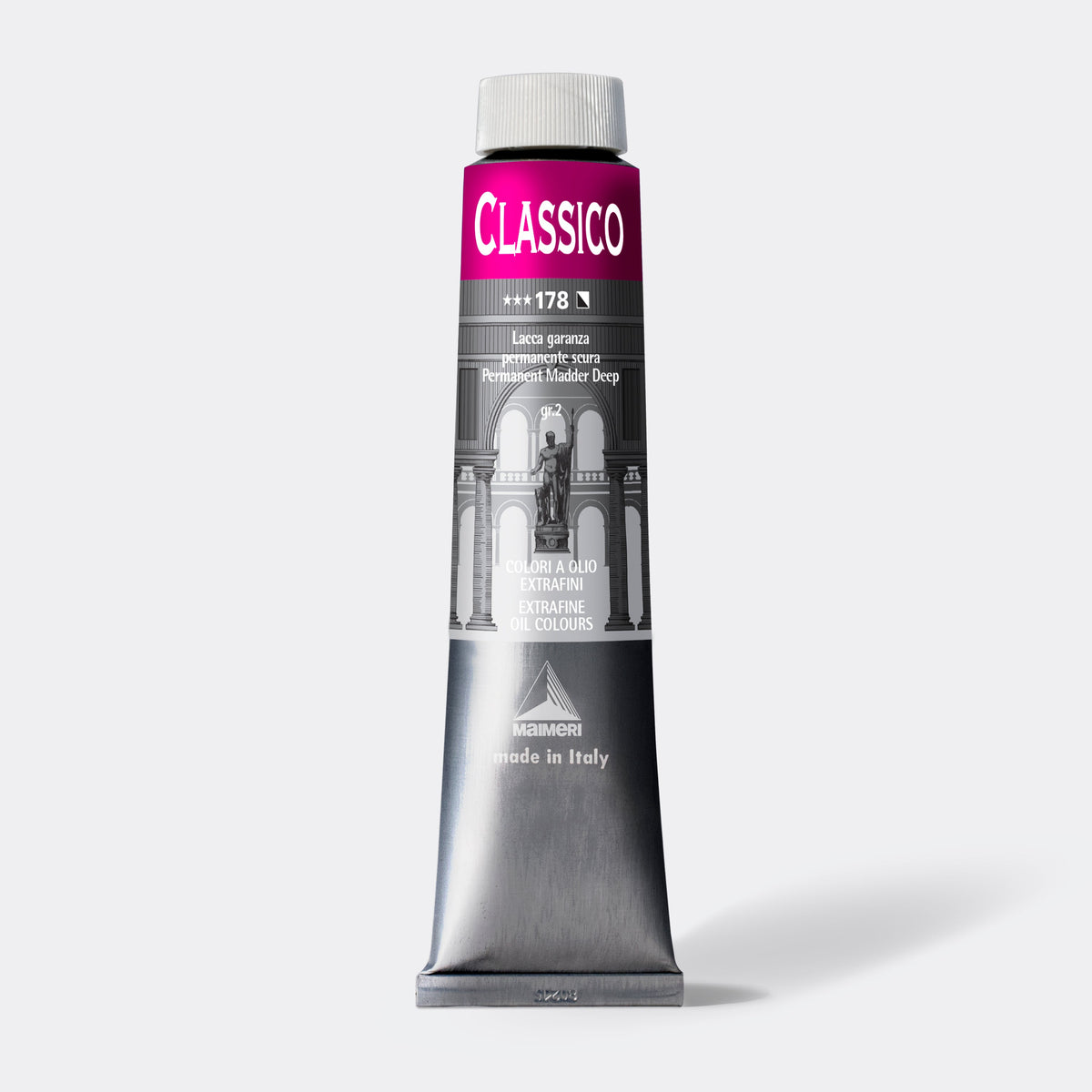 Maimeri Classico Fine Oil Paint 200 ml – Permanent Madder Lake Deep