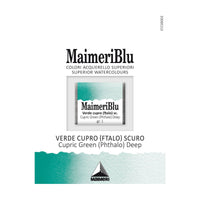 MAIMERI Maimeri Blu Watercolor Paint – Half Pan 1.5 ml – Cupric Green Deep