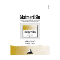 MAIMERI Maimeri Blu Watercolor Paint – Half Pan 1.5 ml – Green Gold
