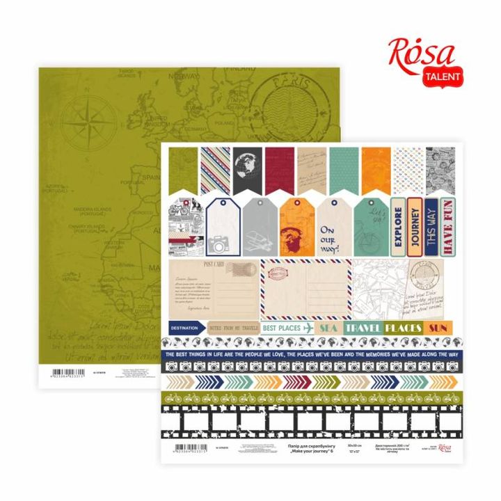 Make your journey Scrapbooking Papers 30.48 x 30.48 cm | various motifs — image 5