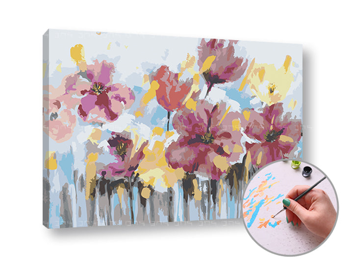 Рисуване по номера ABSTRACT FLOWERS — изображение 1