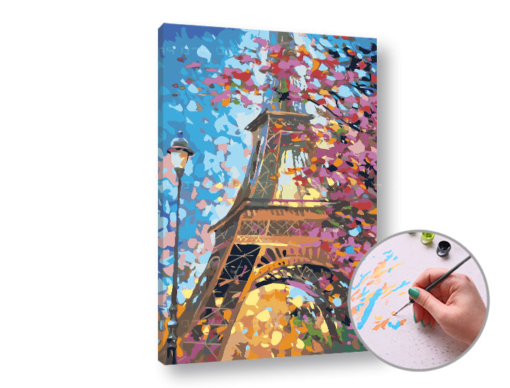Рисуване по номера EIFFEL TOWER — изображение 1