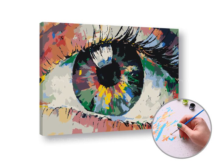 Paint by Numbers "Цветно око" - ниска трудност — изображение 2