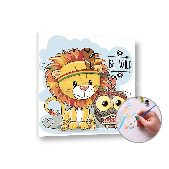 Paint by Numbers Lion - ниска трудност — изображение 1