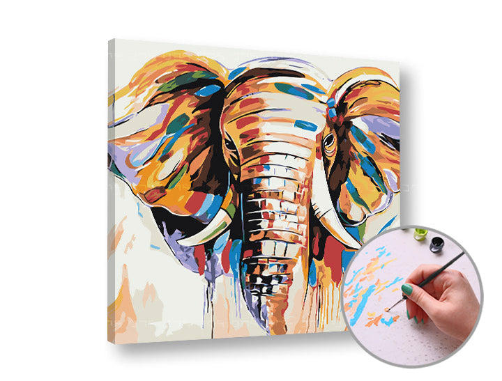 Paint by Numbers - Слон, Средна трудност — изображение 2