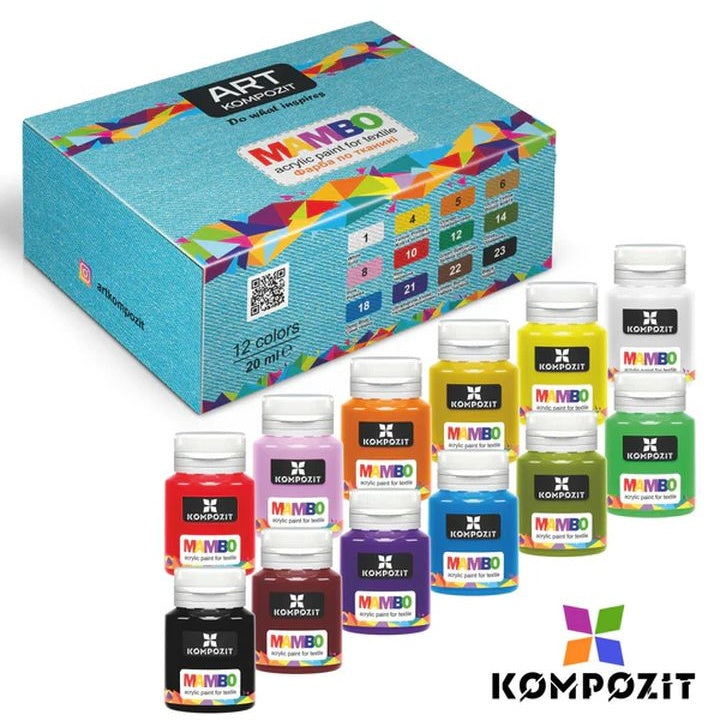 MAMBO Kompozit Fabric and Leather Paint Set, 12х20 ml - image 7