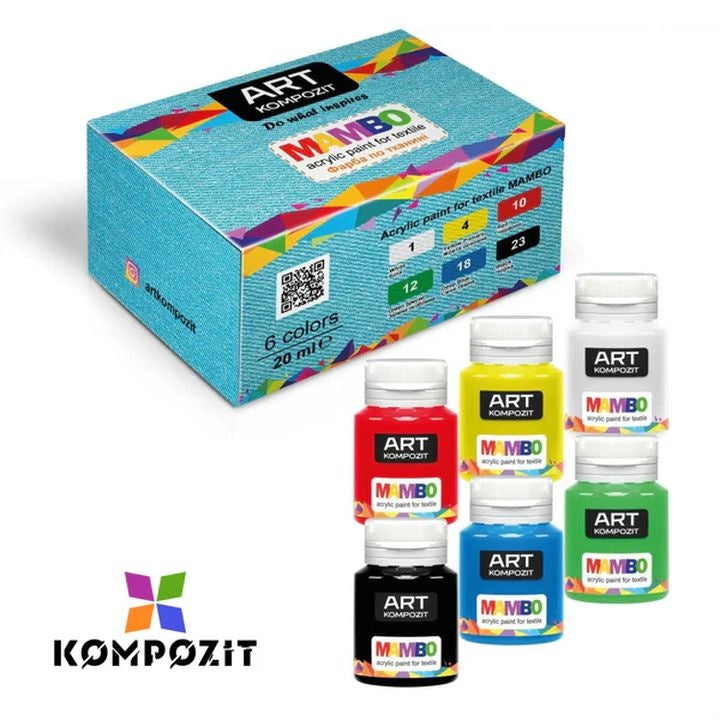 MAMBO Kompozit Fabric and Leather Paint Set, 6 x 20 ml — image 5