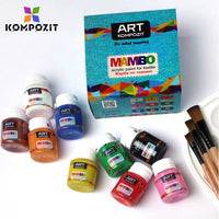 MAMBO Kompozit Set of Fabric and Leather Paints, 9 x 20 ml, image 5