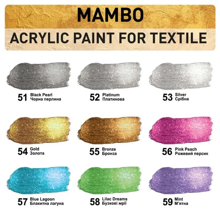 MAMBO Metallic Fabric and Leather Paint, 50 ml | various shades — image 2