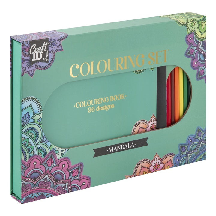 Mandala Coloring Book and Colored Pencils Set — image 1