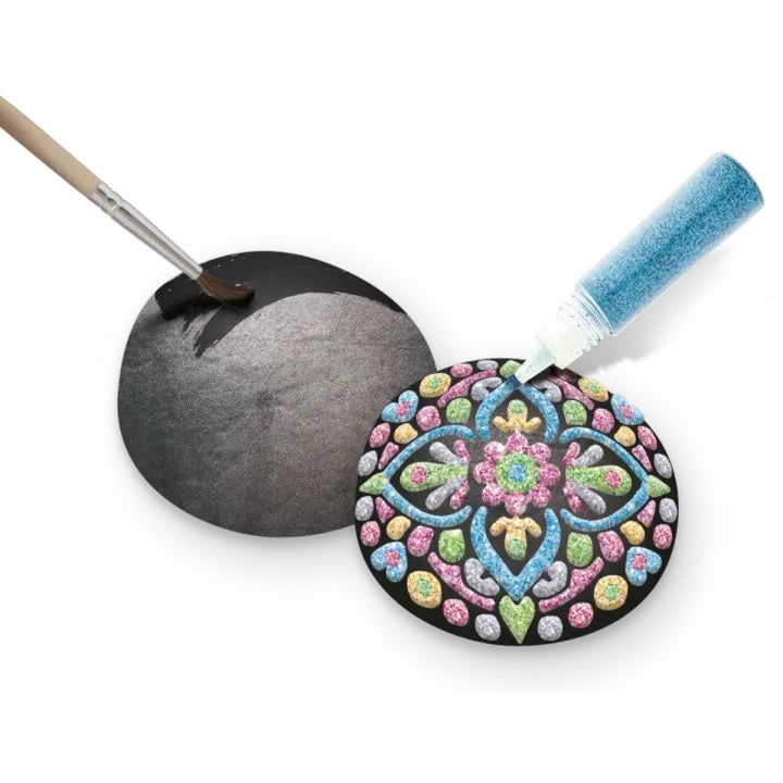 Mandala Painting Set - 3 Stones and Glitter Paints — image 4