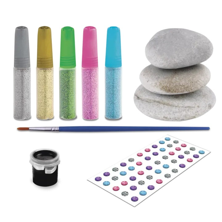 Mandala Painting Set - 3 Stones and Glitter Paints — image 5