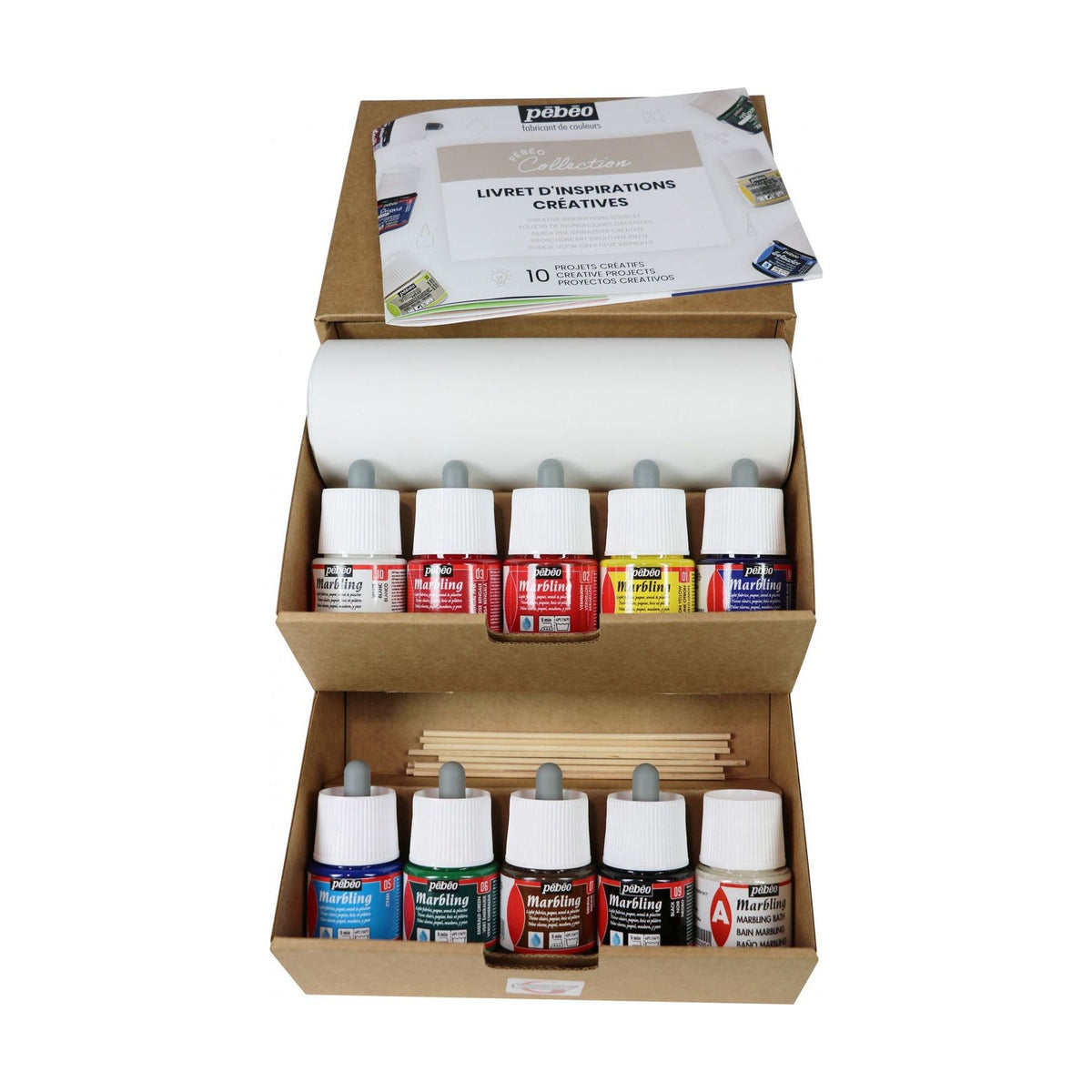 Marbling Paint Set PEBEO Marbling 10 x 45 ml