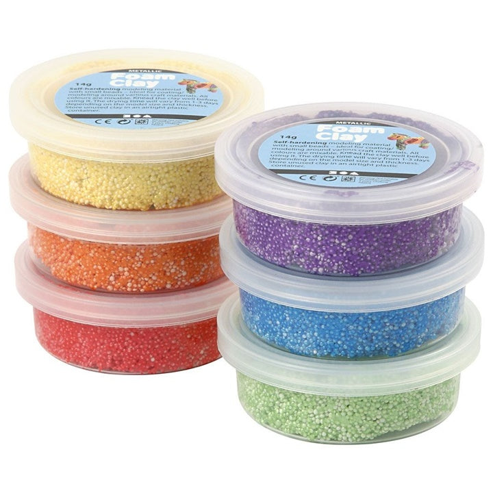 Маса за моделиране Foam Clay metallic light 6 x 14 гр — изображение 1
